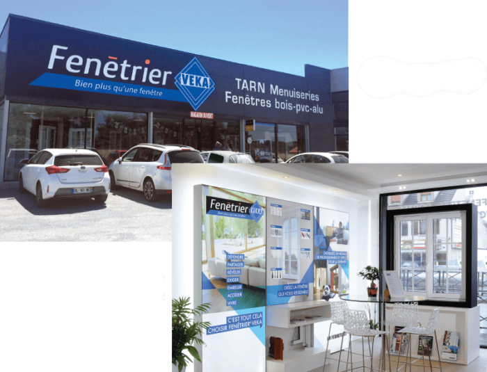 aménagement magasin Fenetrier VEKA